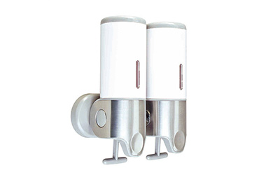 客房卫浴-双头白色皂液器DH-7102A